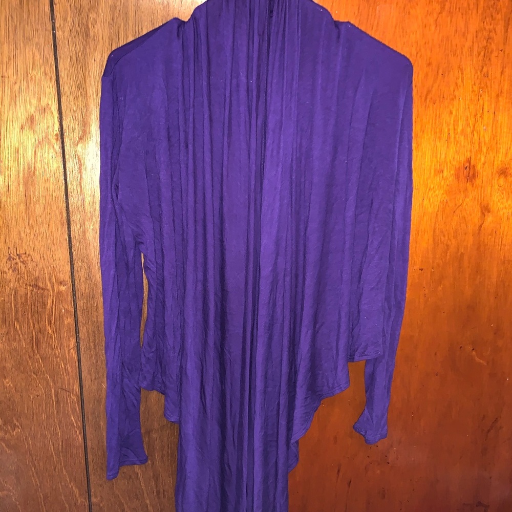 Purple open cardigan